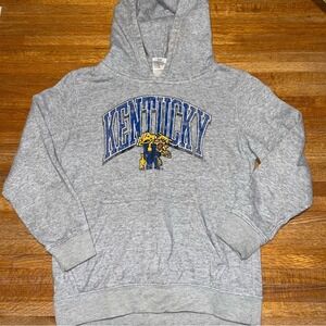 Russell Youth Medium (8) Heather Gray UK Kentucky Wildcat Pocket Hoodie